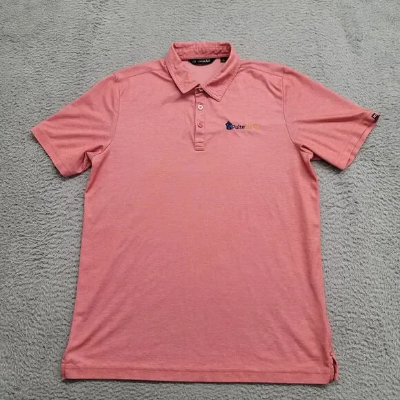 Travis Mathew Shirt Mens Large Red Logo Golf Outdoors Lightweight Casual Polo - Picture 1 of 12